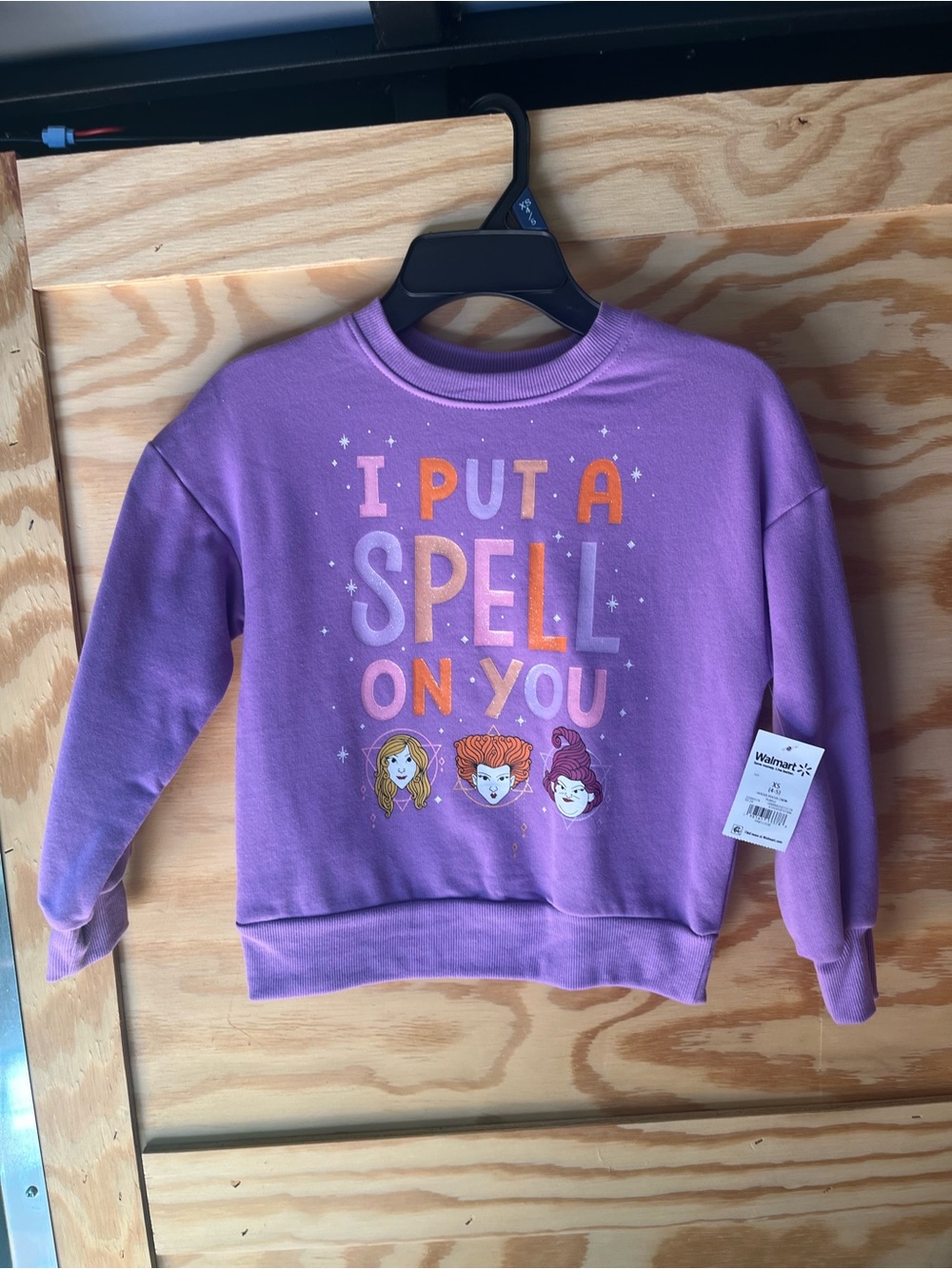 Girls' Purple "I Put a Spell on You" Graphic Sweatshirt